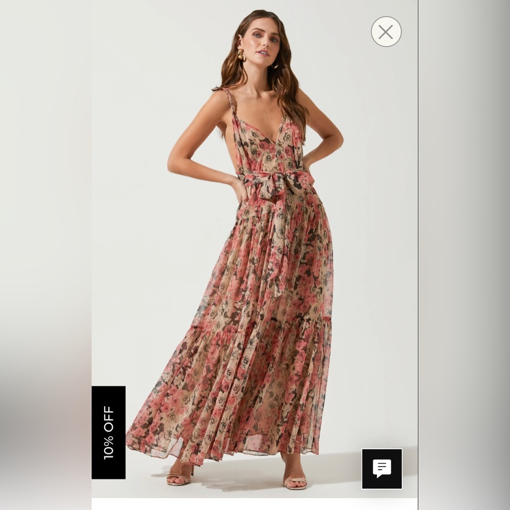 ASTR The Label pink dress, tie waist